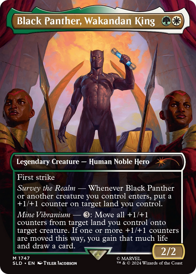 Image of Black Panther, Wakandan King (SLD-1747) - Secret Lair Drop (Borderless) Foil