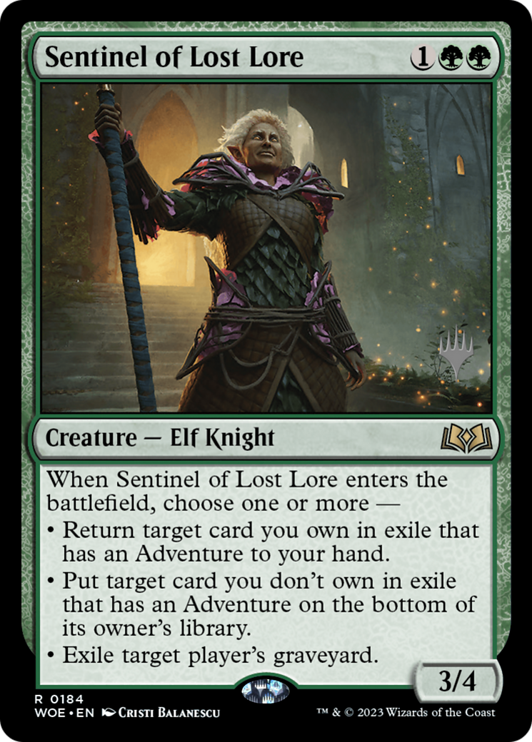 Image of Sentinel of Lost Lore (Promo Pack) [Wilds of Eldraine Promos]