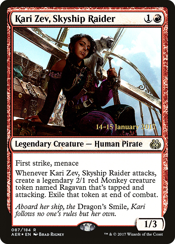 Image of Kari Zev, Skyship Raider [Aether Revolt Prerelease Promos]