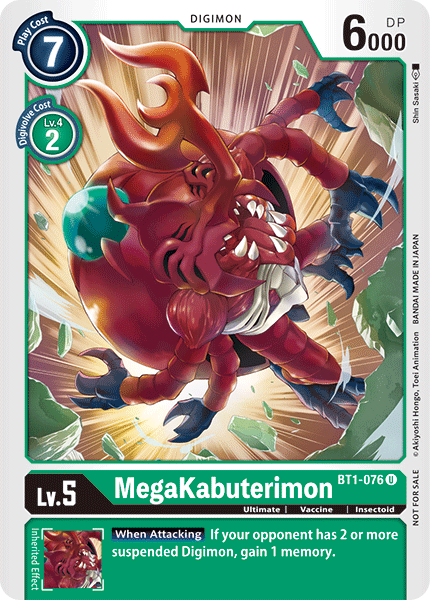 Image of MegaKabuterimon [BT1-076] (Tamer Battle Pack) [Release Special Booster Ver.1.0 Promos]