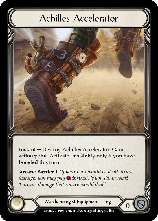 Image of Achilles Accelerator [ARC005-C] (Arcane Rising)  1st Edition Cold Foil