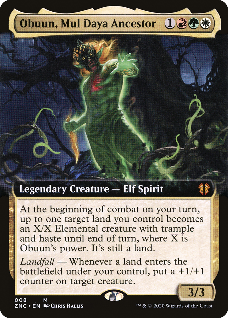 Image of Obuun, Mul Daya Ancestor (Extended Art) [Zendikar Rising Commander]