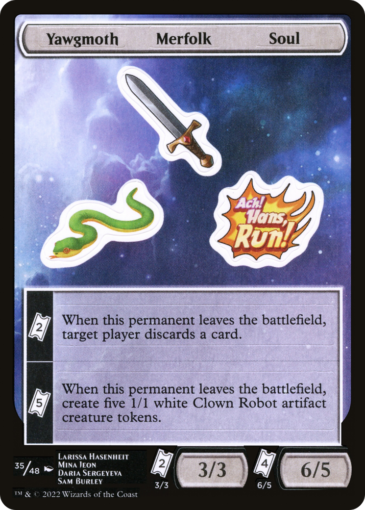 Image of Yawgmoth Merfolk Soul [Unfinity Stickers]