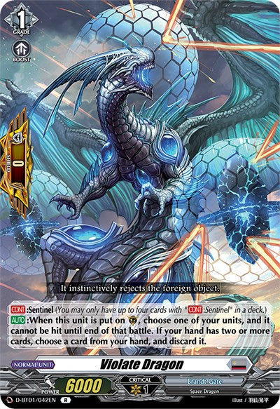Image of Violate Dragon (D-BT01/042EN) [Genesis of the Five Greats]