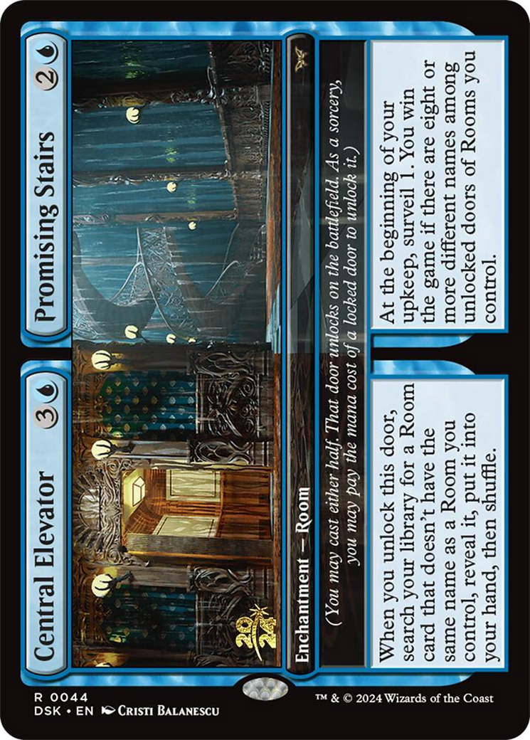 Image of Central Elevator // Promising Stairs [Duskmourn: House of Horror Prerelease Promos]