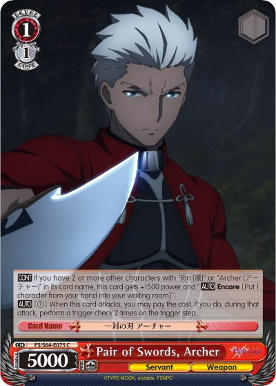 Image of Pair of Swords, Archer (FS/S64-E075 C) [Fate/Stay Night [Heaven's Feel]]
