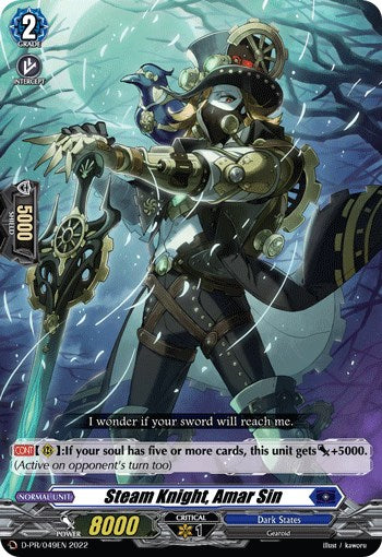 Image of Steam Knight, Amar Sin (D-PR/049EN) [D Promo Cards]