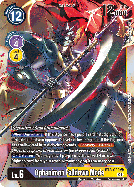 Image of Ophanimon: Falldown Mode [BT8-082] [New Awakening]