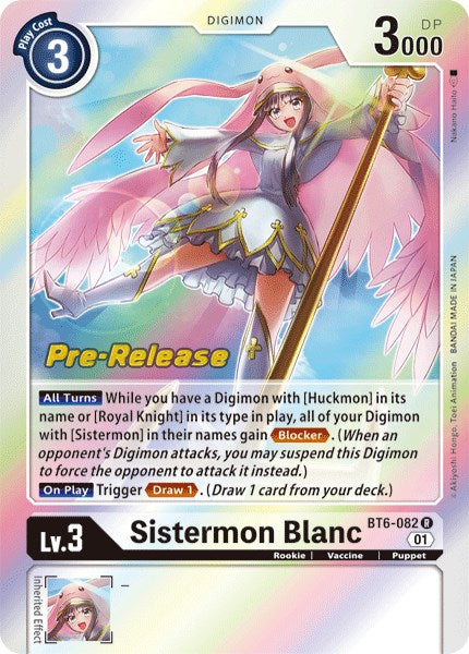 Image of Sistermon Blanc [BT6-082] [Double Diamond Pre-Release Cards]