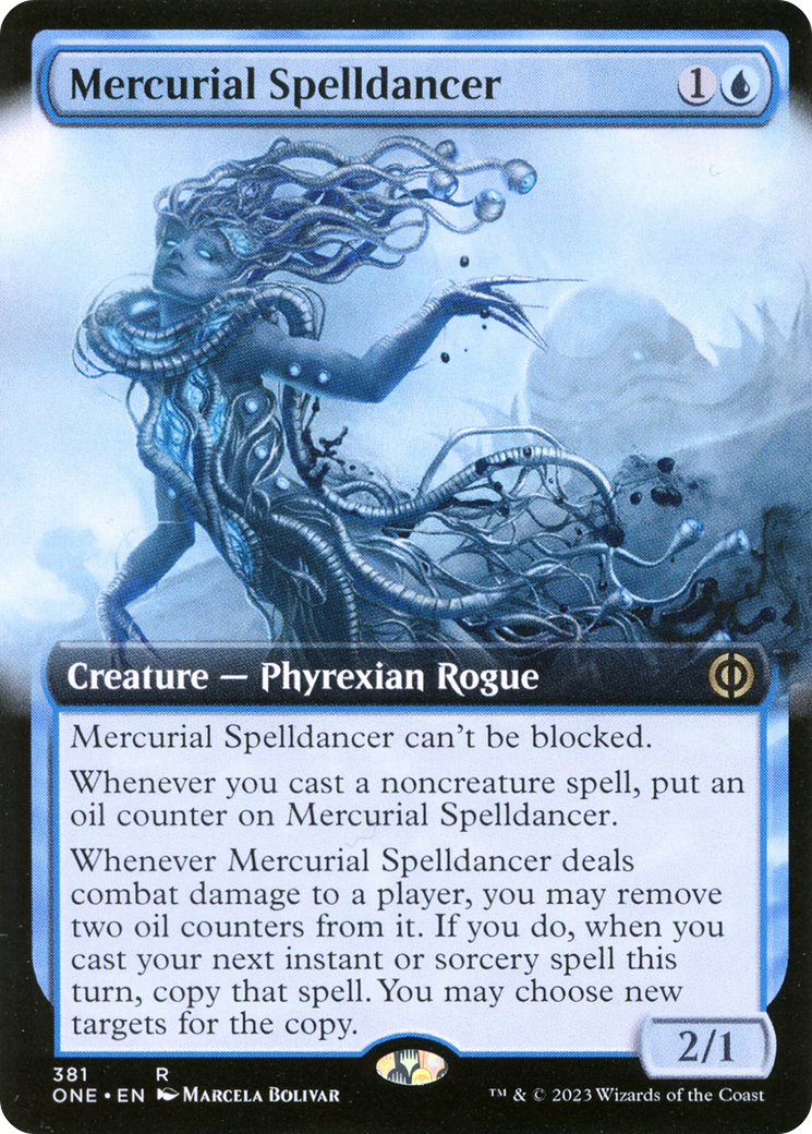 Image of Mercurial Spelldancer (Extended Art) [Phyrexia: All Will Be One]