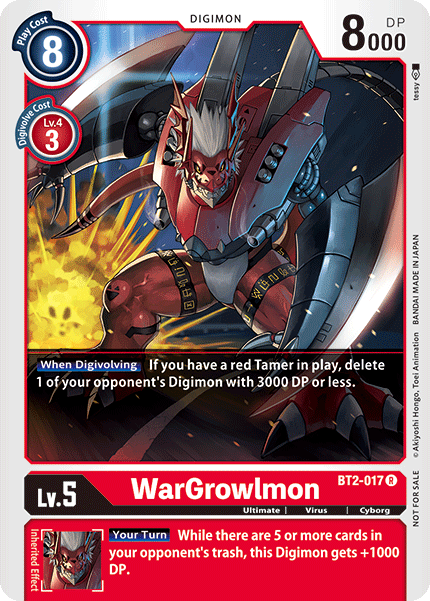 Image of WarGrowlmon [BT2-017] (Alternate Art) [Release Special Booster Ver.1.0]
