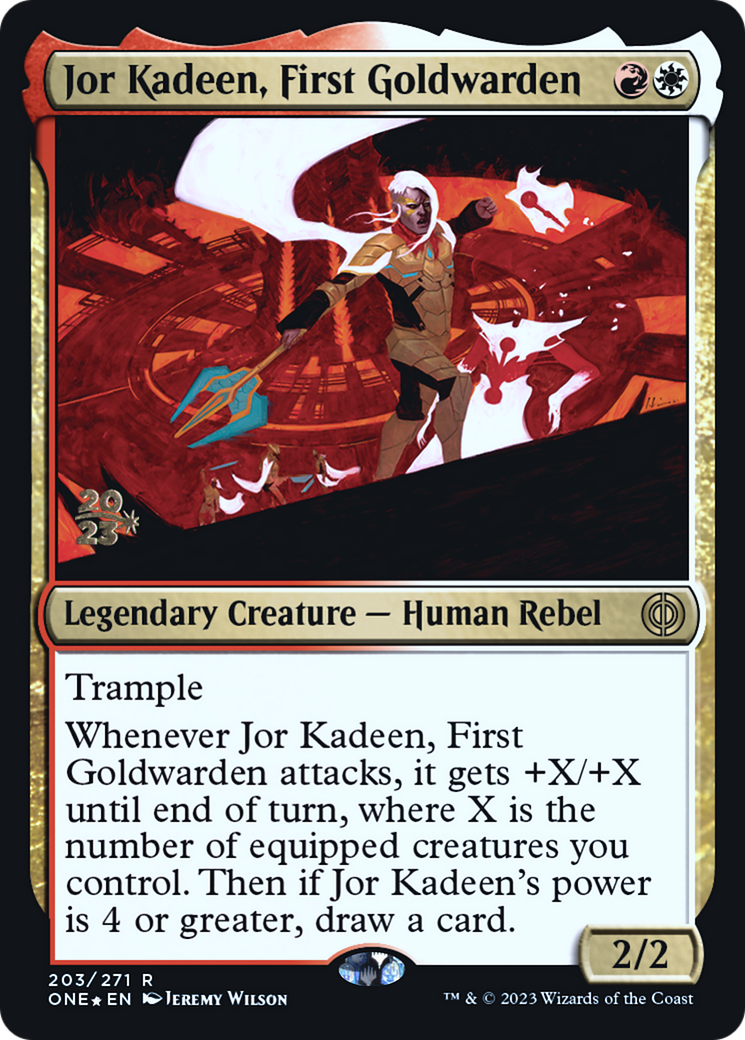 Image of Jor Kadeen, First Goldwarden [Phyrexia: All Will Be One Prerelease Promos]