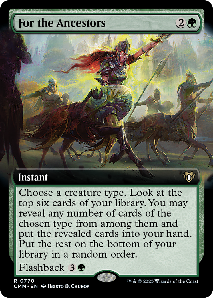 Image of For the Ancestors (Extended Art) [Commander Masters]