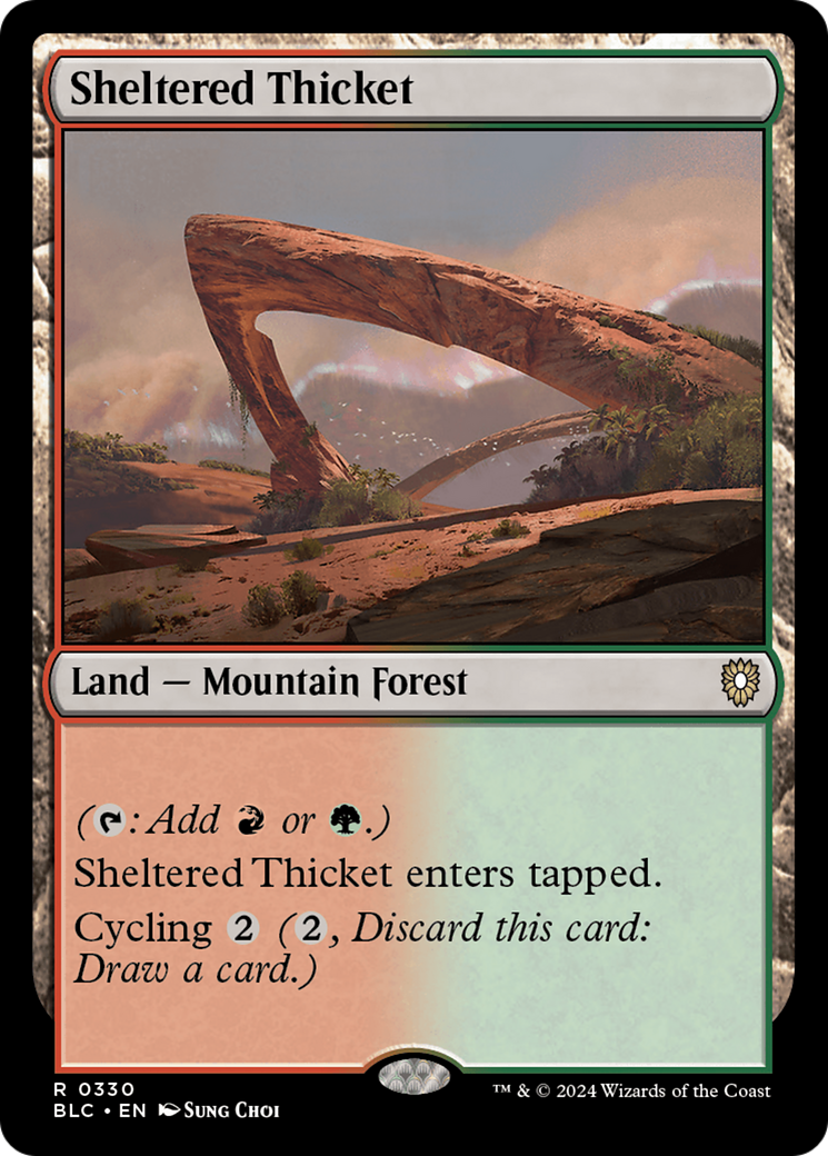 Image of Sheltered Thicket [Bloomburrow Commander]