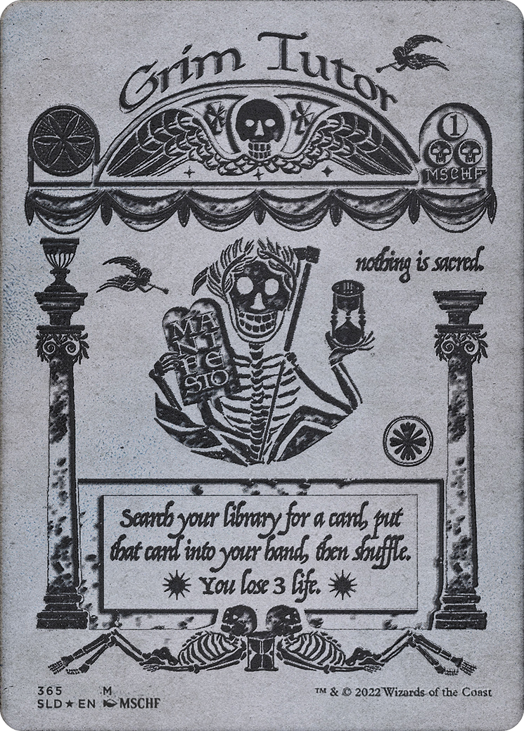 Image of Grim Tutor (Borderless) (Foil Etched) [Secret Lair Drop Series]