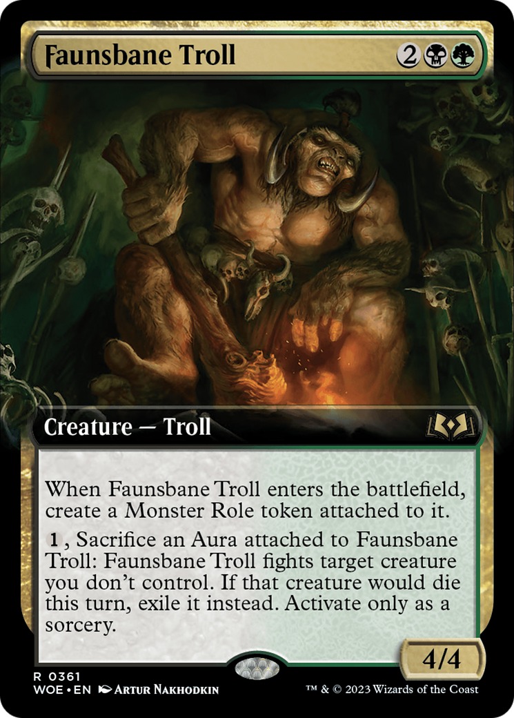 Image of Faunsbane Troll (Extended Art) [Wilds of Eldraine]