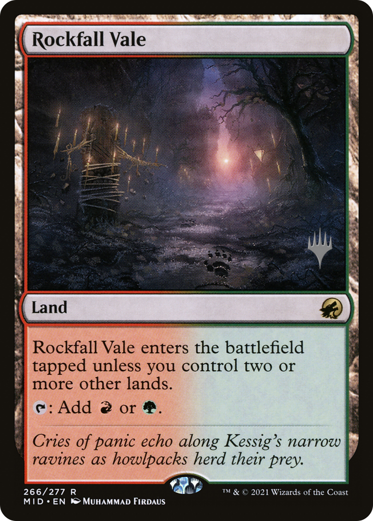 Image of Rockfall Vale (Promo Pack) [Innistrad: Midnight Hunt Promos]