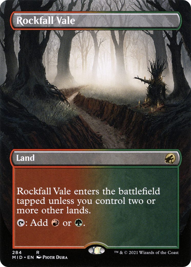 Image of Rockfall Vale (Borderless Alternate Art) [Innistrad: Midnight Hunt]