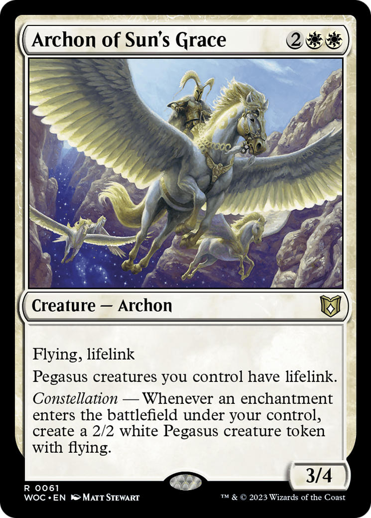 Image of Archon of Sun's Grace [Wilds of Eldraine Commander]