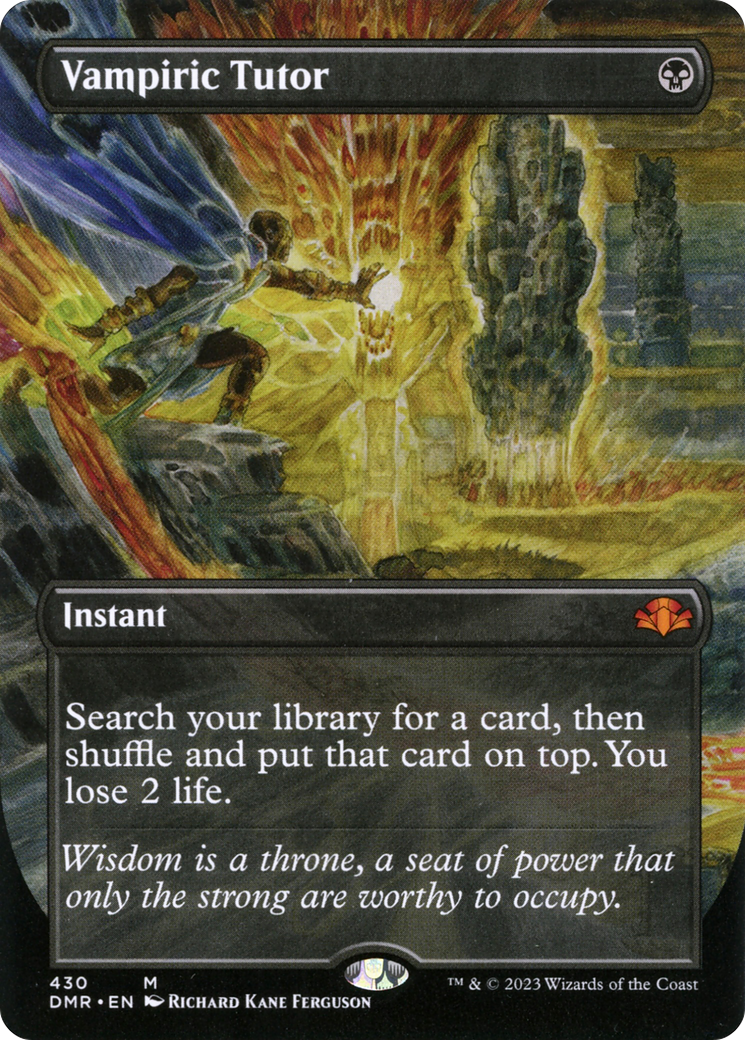 Image of Vampiric Tutor (Borderless Alternate Art) [Dominaria Remastered]