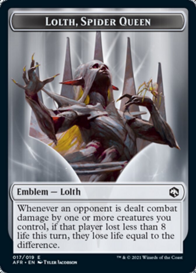 Image of Treasure // Lolth, Spider Queen Emblem Double-Sided Token [Dungeons & Dragons: Adventures in the Forgotten Realms Tokens]