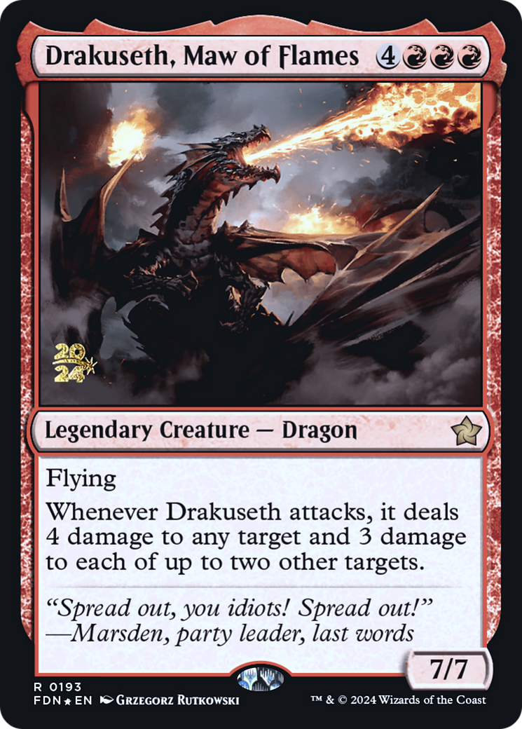 Image of Drakuseth, Maw of Flames [Foundations Prerelease Promos]