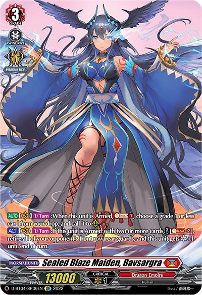 Image of Sealed Blaze Maiden, Bavsargra (D-BT04/SP36EN) [Awakening of Chakrabarthi]