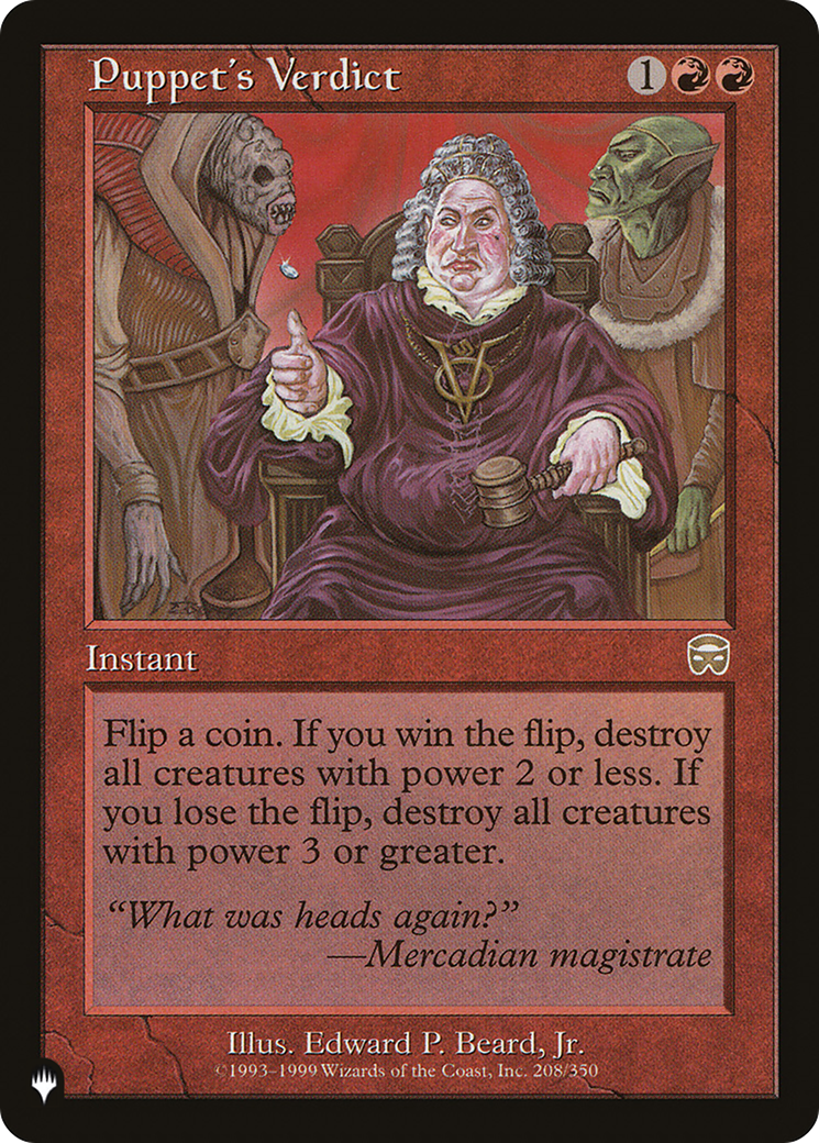 Image of Puppet's Verdict [The List]