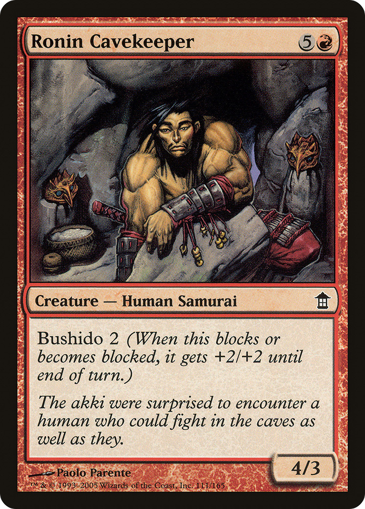 Image of Ronin Cavekeeper [Saviors of Kamigawa]