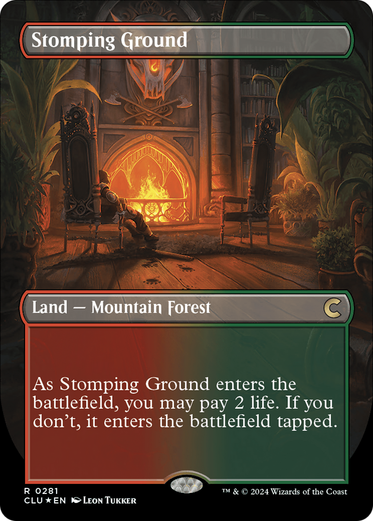 Image of Stomping Ground (Borderless) [Ravnica: Clue Edition]
