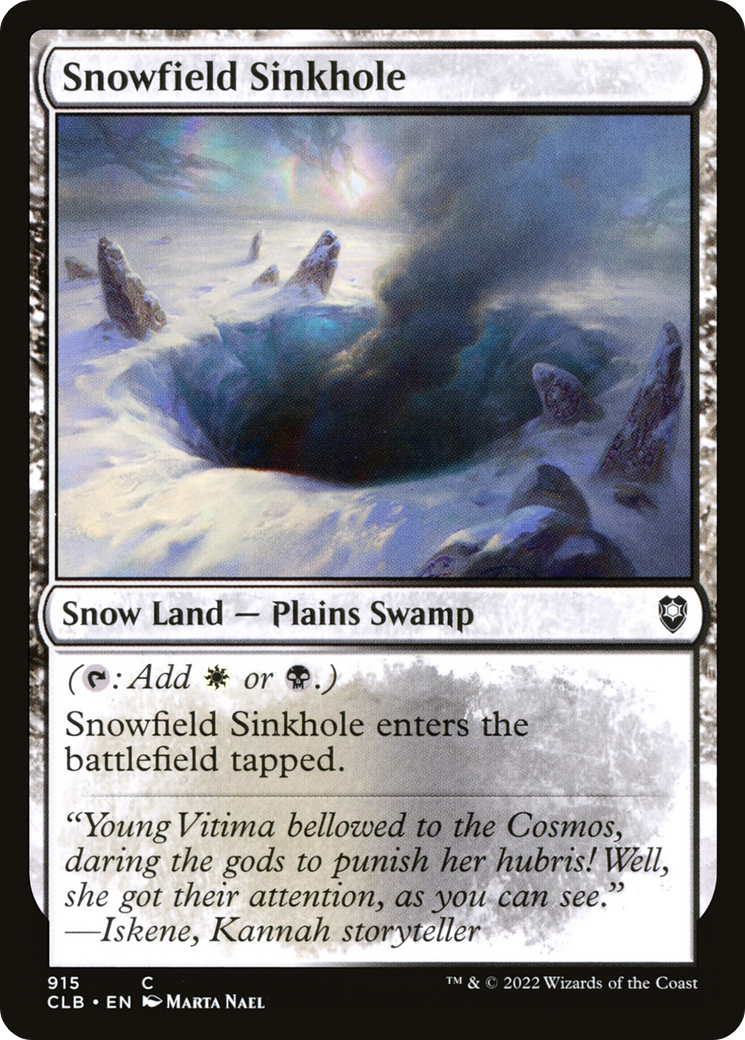 Image of Snowfield Sinkhole [Commander Legends: Battle for Baldur's Gate]