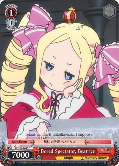 Image of Bored Spectator, Beatrice (RZ/S68-E045 C) [Re:ZERO Memory Snow]