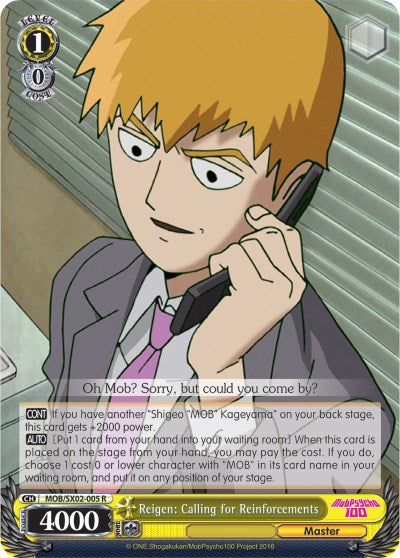 Image of Reigen: Calling for Reinforcements (MOB/SX02-005 R) [Mob Psycho 100]