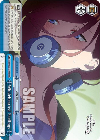 Image of Wholehearted Feelings (5HY/W90-E100R RRR) [The Quintessential Quintuplets 2]