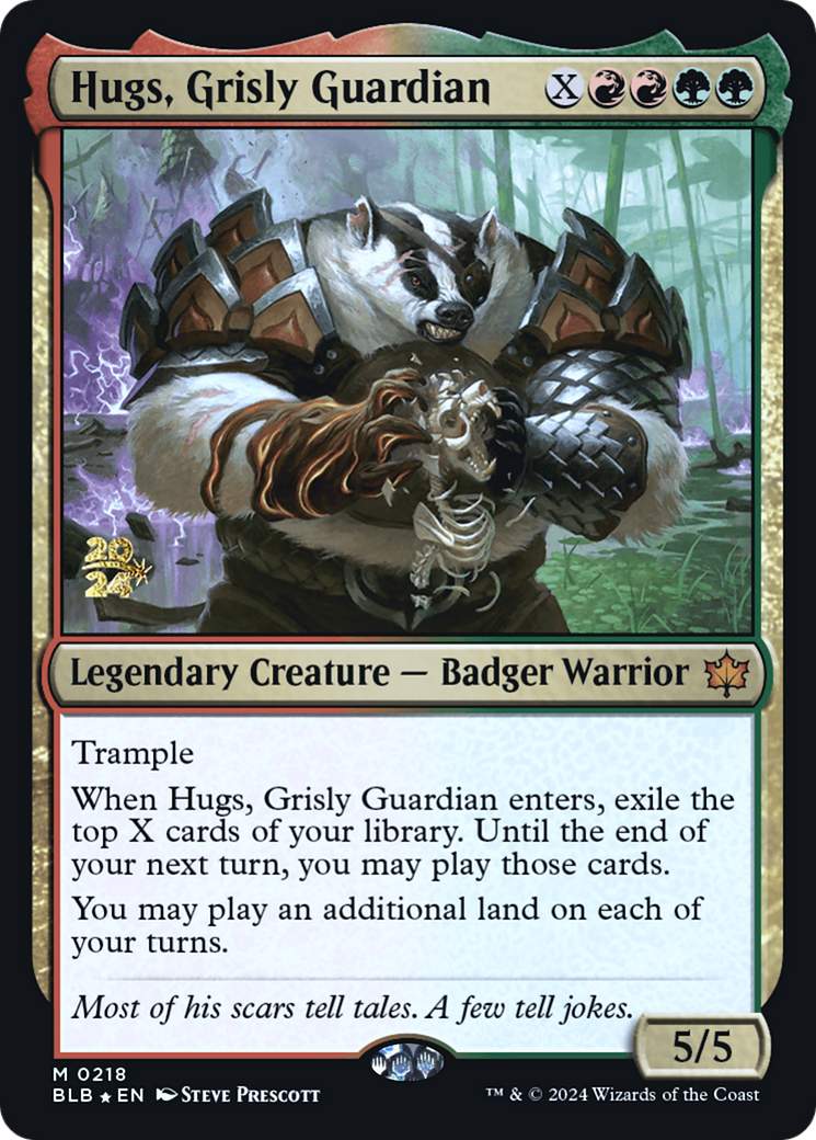 Image of Hugs, Grisly Guardian [Bloomburrow Prerelease Promos]