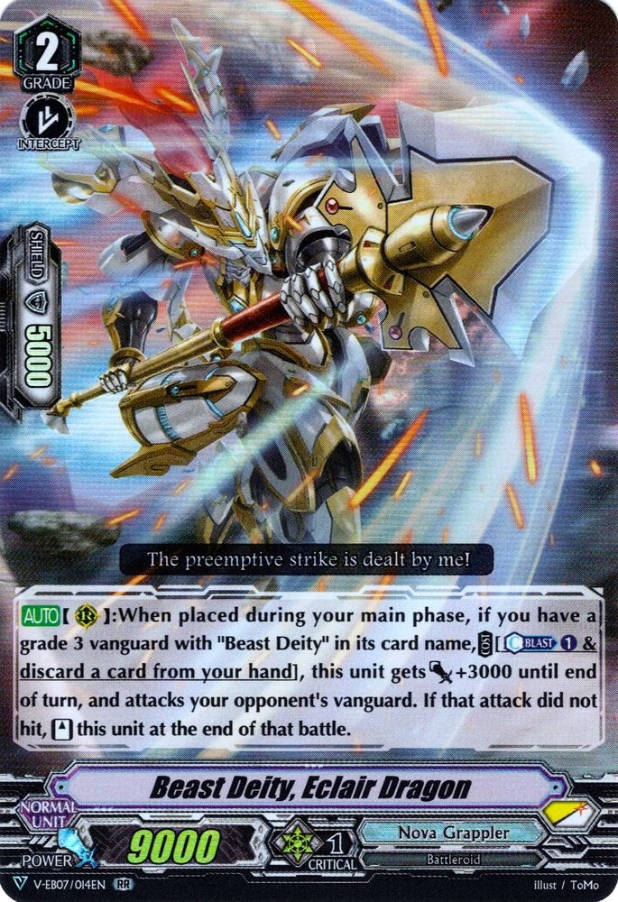Image of Beast Deity, Eclair Dragon (V-EB07/014EN) [The Heroic Evolution]