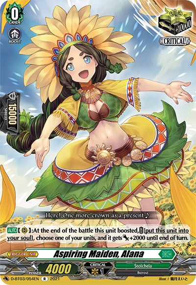 Image of Aspiring Maiden, Alana (D-BT03/054EN) [Advance of Intertwined Stars]