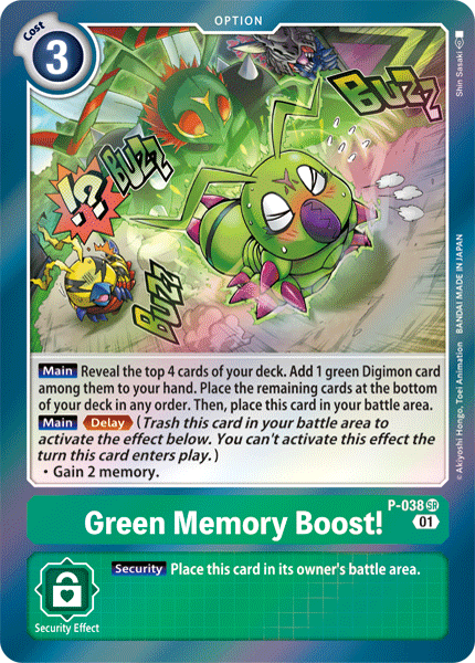 Image of Green Memory Boost! [P-038] [Promotional Cards]