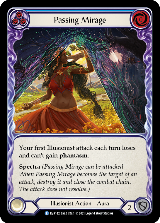 Image of Passing Mirage (Blue) [EVR142] (Everfest)  1st Edition Rainbow Foil