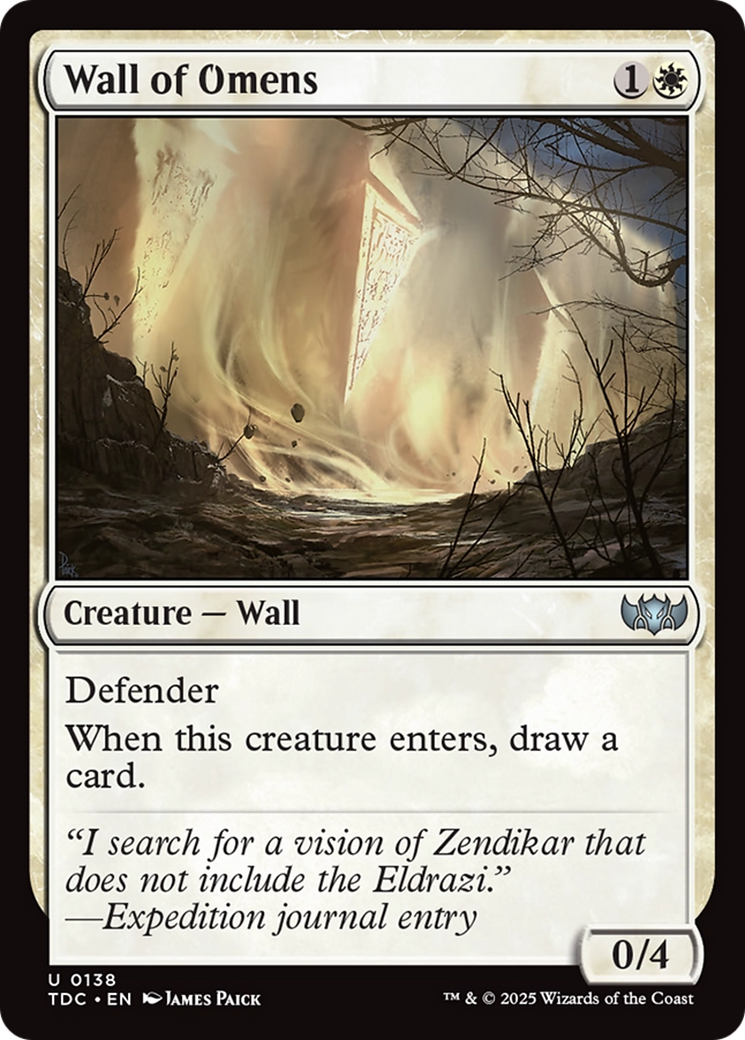 Image of Wall of Omens [Tarkir: Dragonstorm Commander]