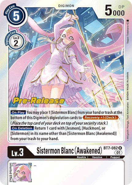 Image of Sistermon Blanc (Awakened) [BT7-082] [Next Adventure Pre-Release Cards]