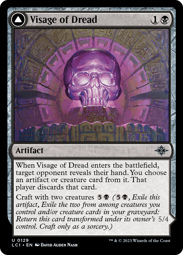 Image of Visage of Dread // Dread Osseosaur [The Lost Caverns of Ixalan]