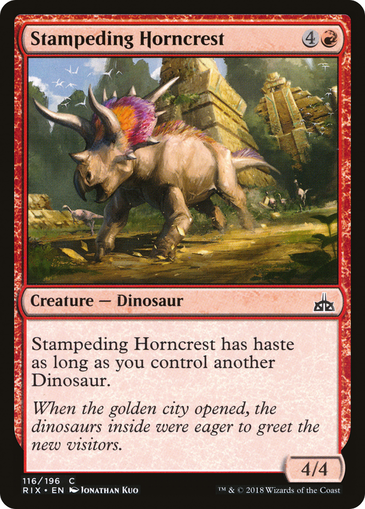 Image of Stampeding Horncrest [Rivals of Ixalan]
