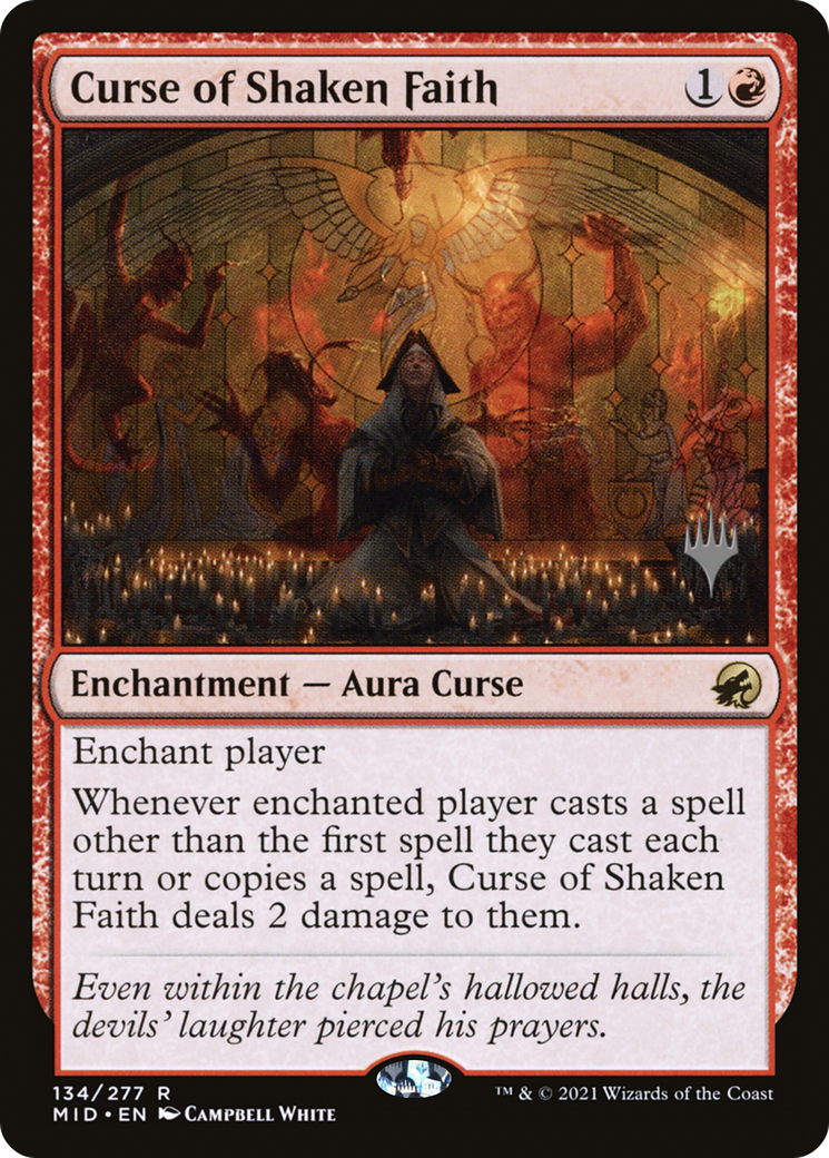 Image of Curse of Shaken Faith (Promo Pack) [Innistrad: Midnight Hunt Promos]