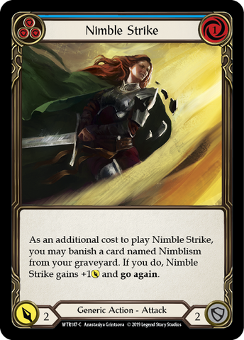 Nimble Strike (Blue) [WTR187-C] (Welcome to Rathe)  Alpha Print Rainbow Foil