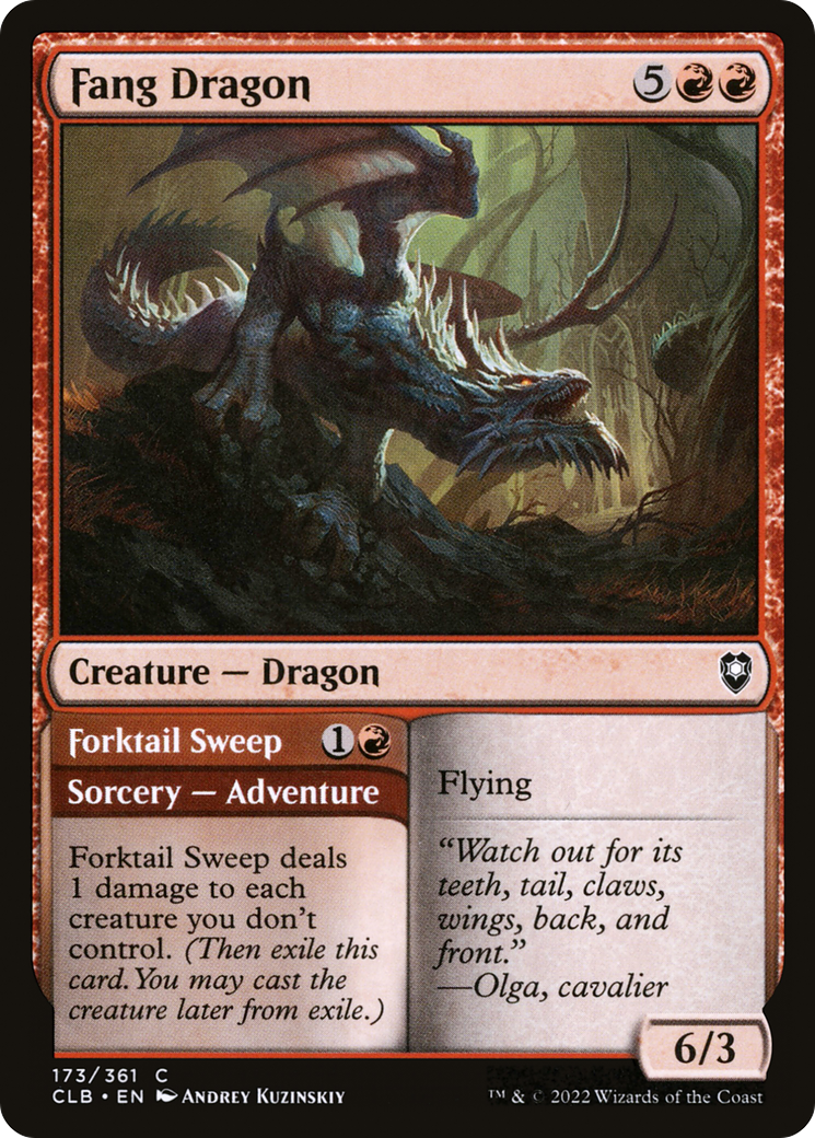 Image of Fang Dragon // Forktail Sweep [Commander Legends: Battle for Baldur's Gate]