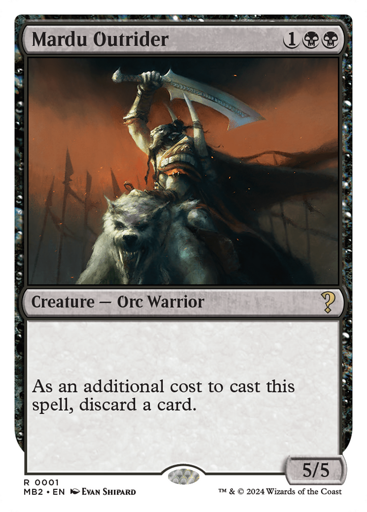 Image of Mardu Outrider (White Border) [Mystery Booster 2]