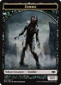 Image of Zombie (007) // Spider (014) Double-Sided Token [Modern Horizons Tokens]