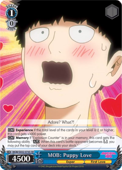 Image of MOB: Puppy Love (MOB/SX02-074S SR) [Mob Psycho 100]