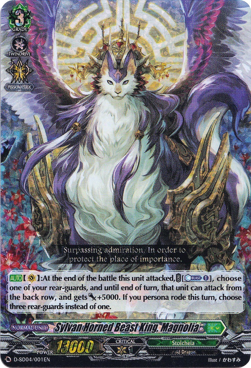 Image of Sylvan Horned Beast King, Magnolia (Parallel Foil) (D-SD04/001EN) [Megumi Okura: Sylvan King]